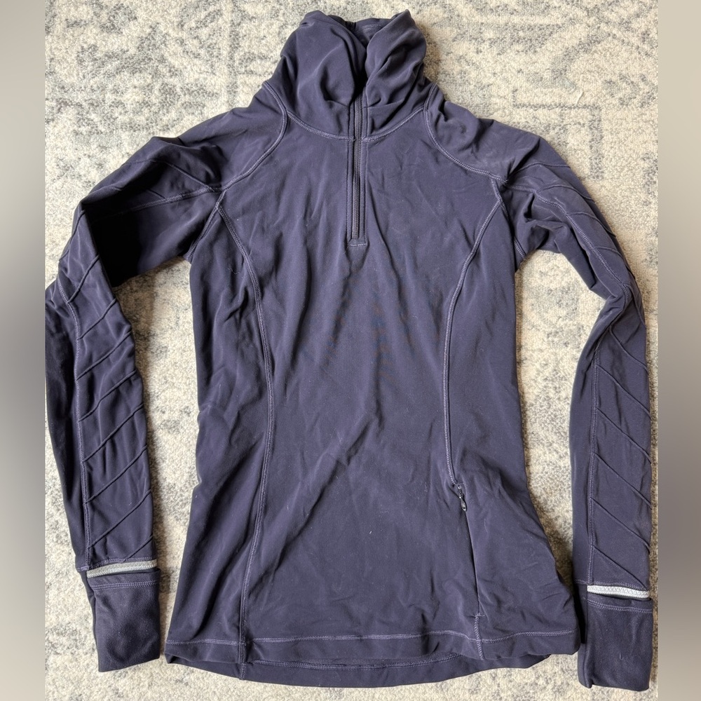 Lululemon Face the Frost 1/2 Zip Plum Purple Top Pullover Reflective